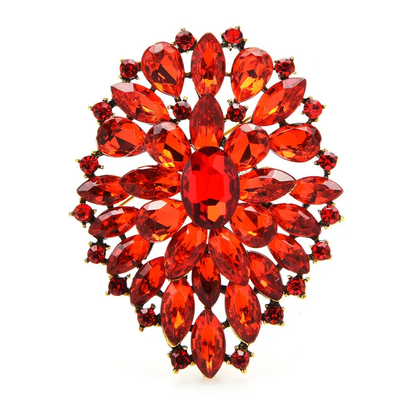 Classic Flower Brooches For Women Beauty Flower Weddings Party Brooch