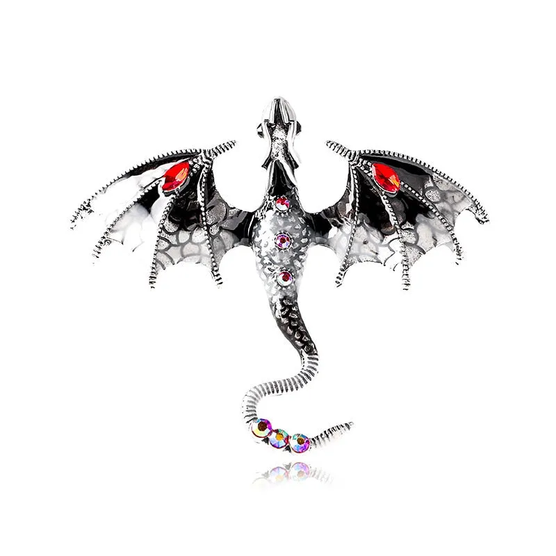 Classic Women Men Enamel Dragon Creative Brooch