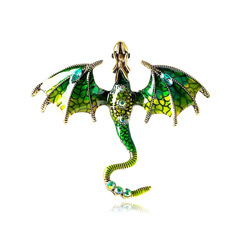 Classic Women Men Enamel Dragon Creative Brooch