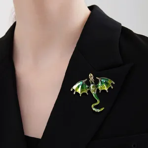 Classic Women Men Enamel Dragon Creative Brooch