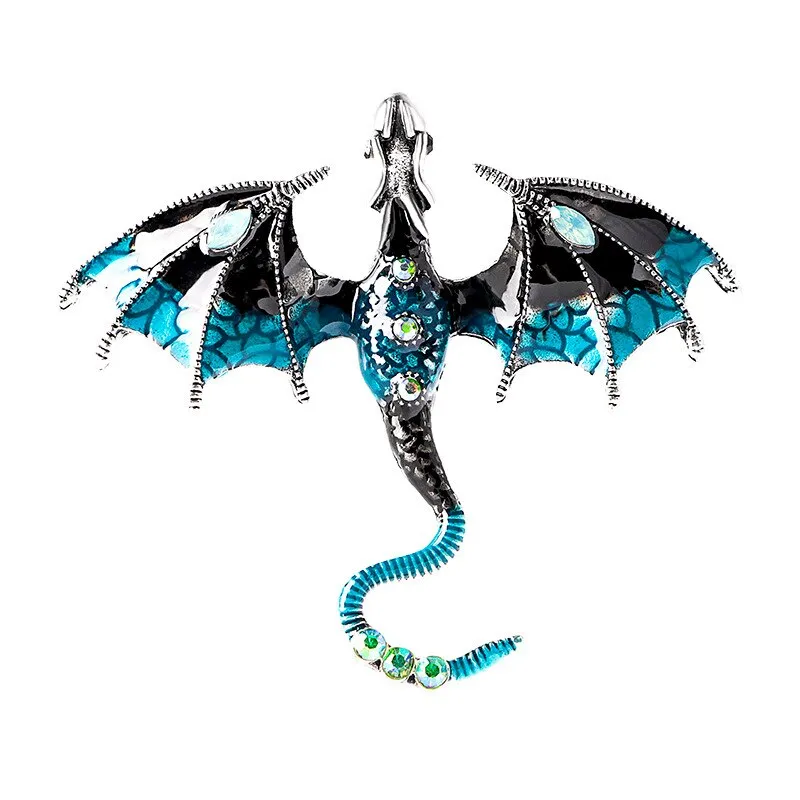 Classic Women Men Enamel Dragon Creative Brooch