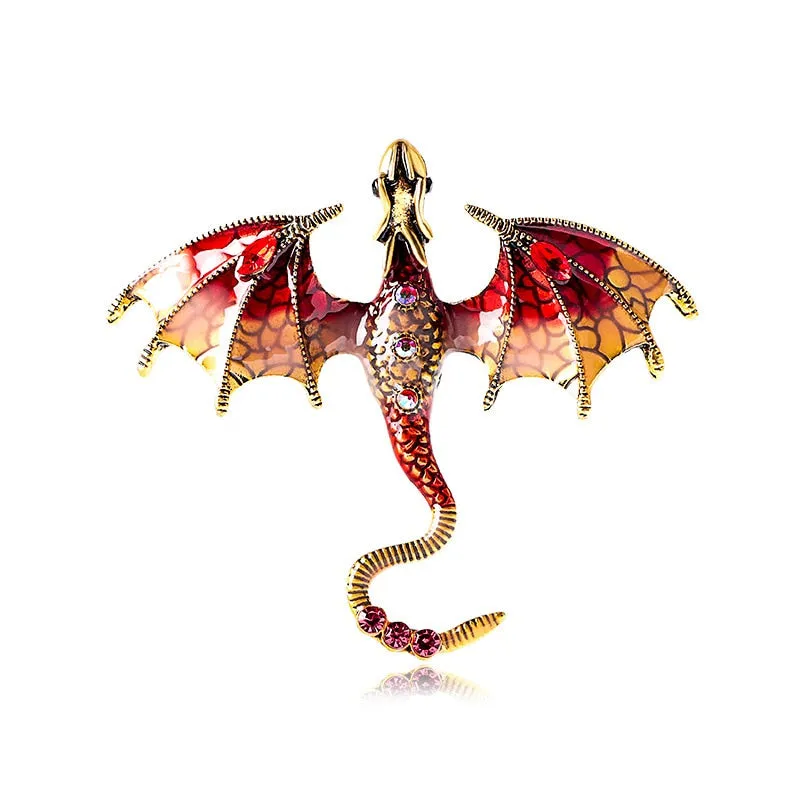 Classic Women Men Enamel Dragon Creative Brooch