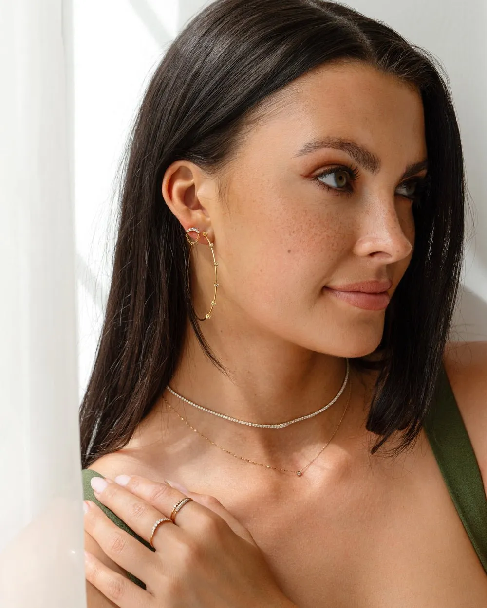 COCO GRADIENT TENNIS CHOKER NECKLACE From Shop Cupcakes and Cashmere