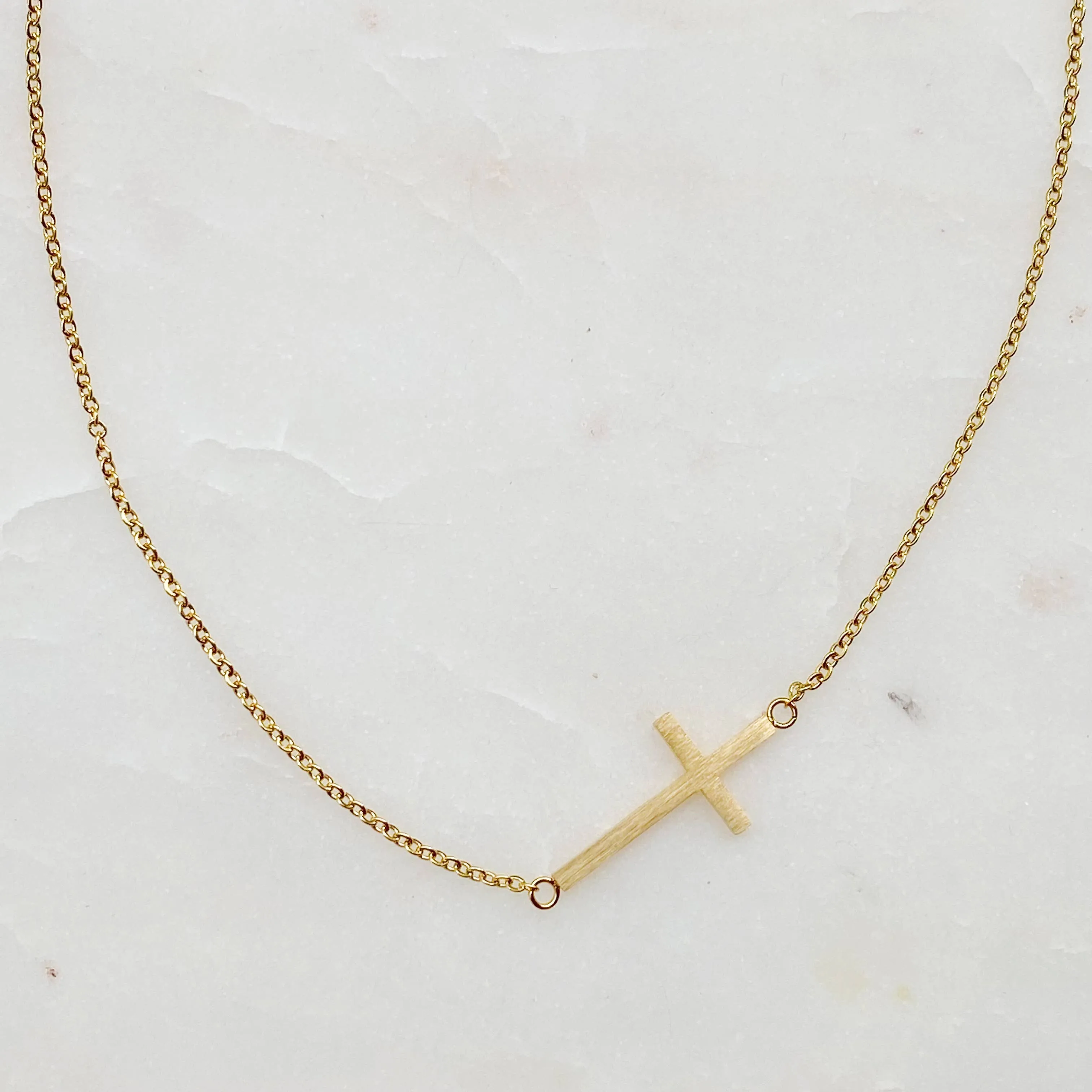 Cross Necklace In Gold