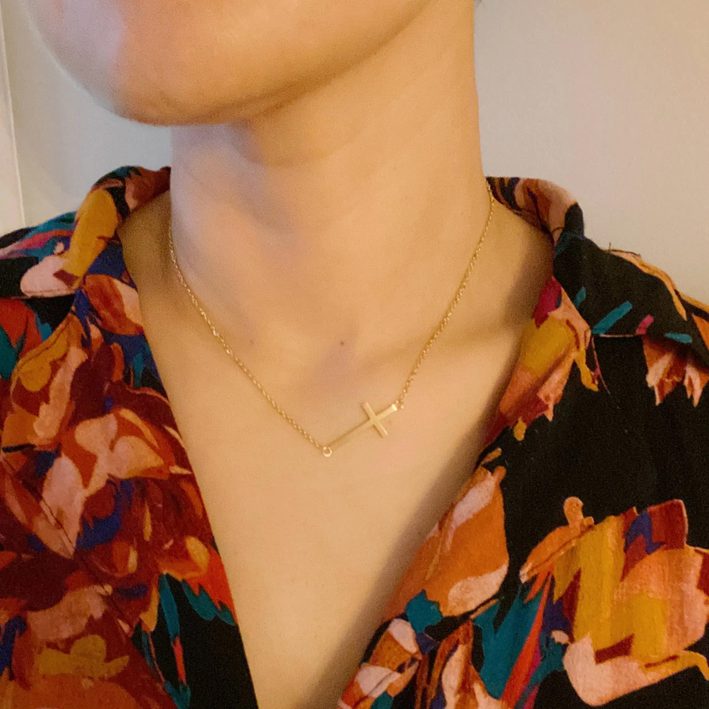 Cross Necklace In Gold