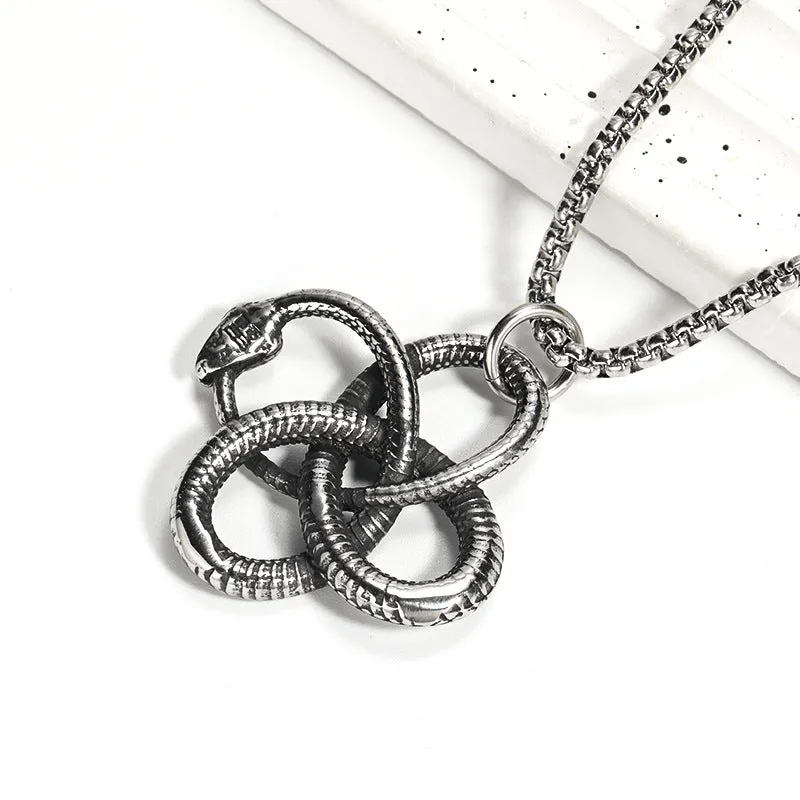 Dangerous Snake - Gothic Steel Pendant by The Nevermore