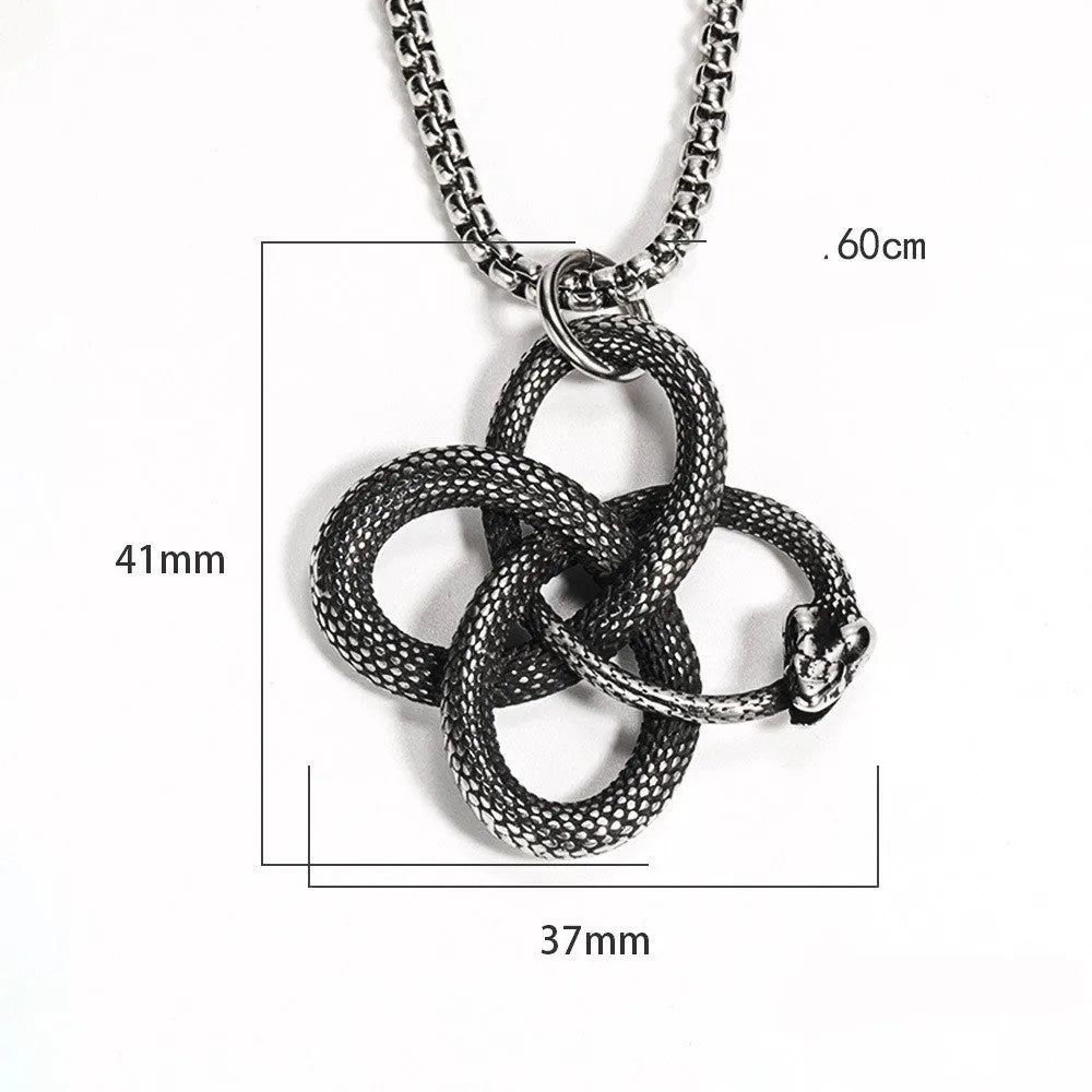 Dangerous Snake - Gothic Steel Pendant by The Nevermore
