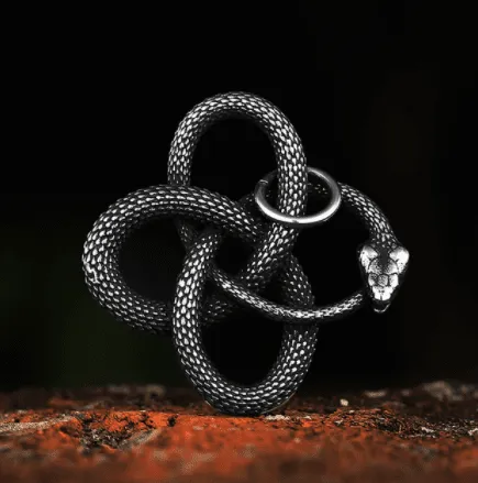 Dangerous Snake - Gothic Steel Pendant by The Nevermore