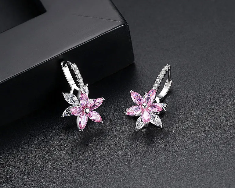 Destiny crystal flower dangle earrings sale
