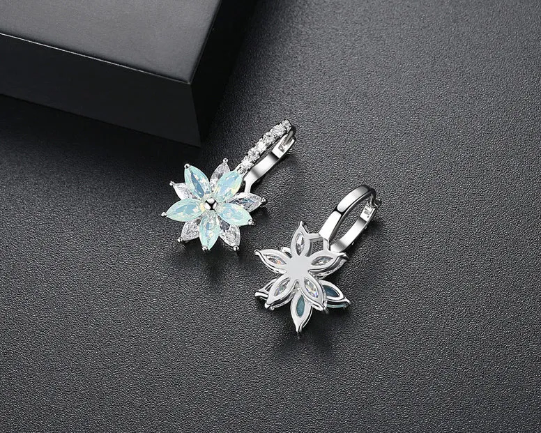 Destiny crystal flower dangle earrings sale