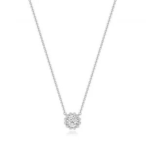 Diamond Jewellery 18ct White Gold Diamond Illusion Necklace NDQ126W