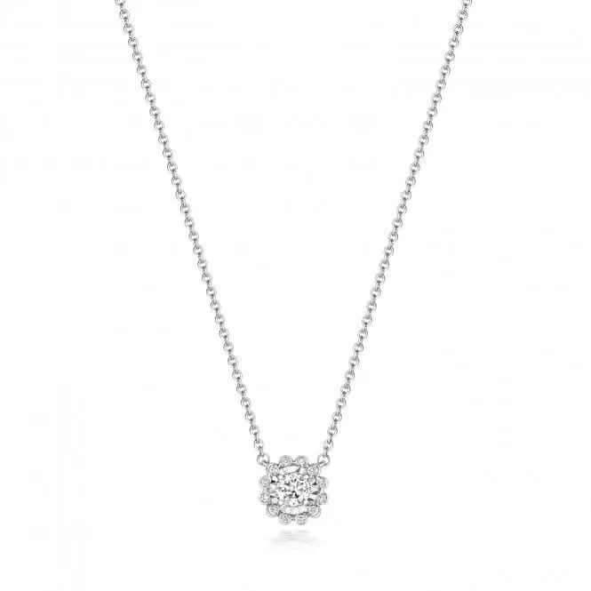 Diamond Jewellery 18ct White Gold Diamond Illusion Necklace NDQ126W