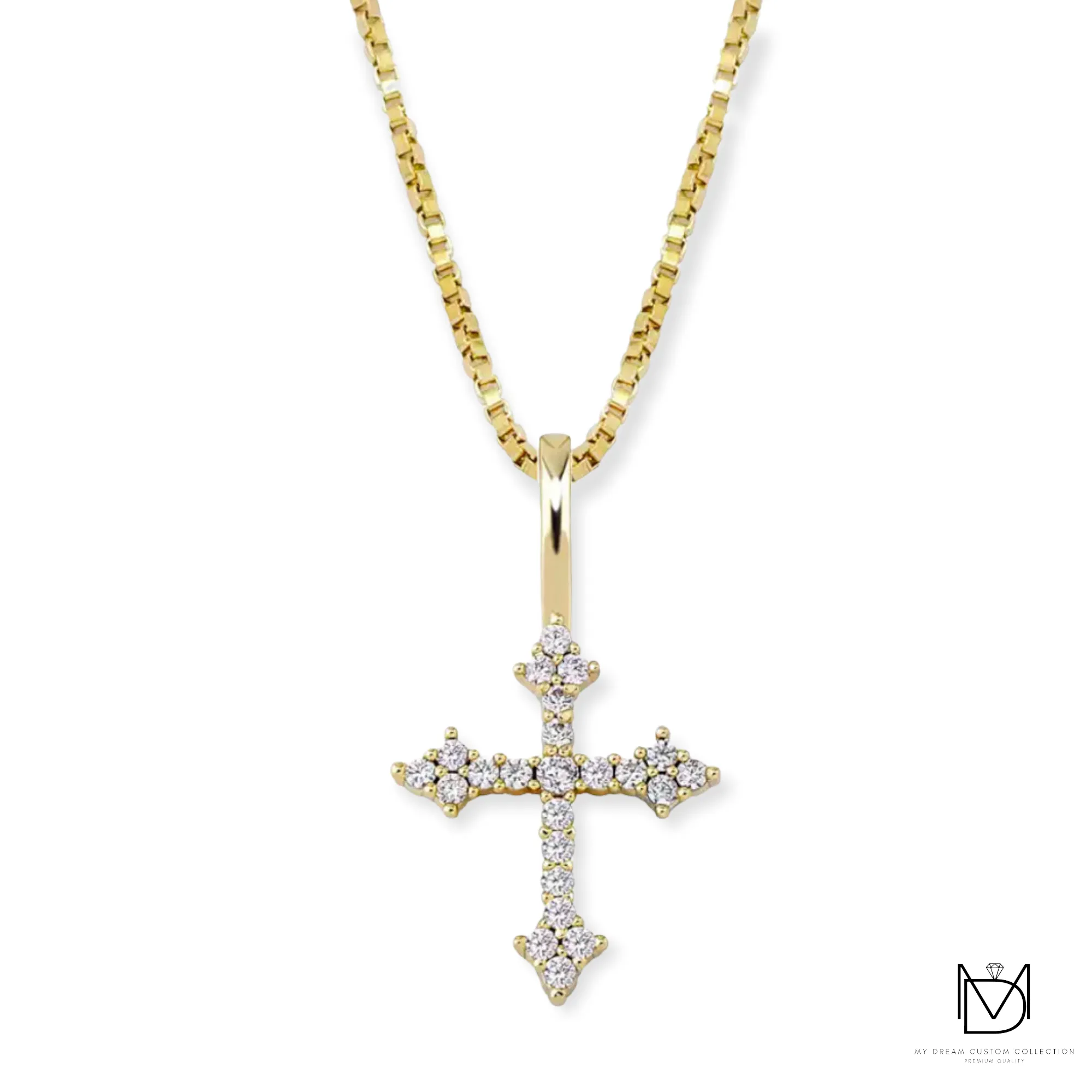 “Don’t Cross Me” Tiny Cross Pendant: Edgy Elegance