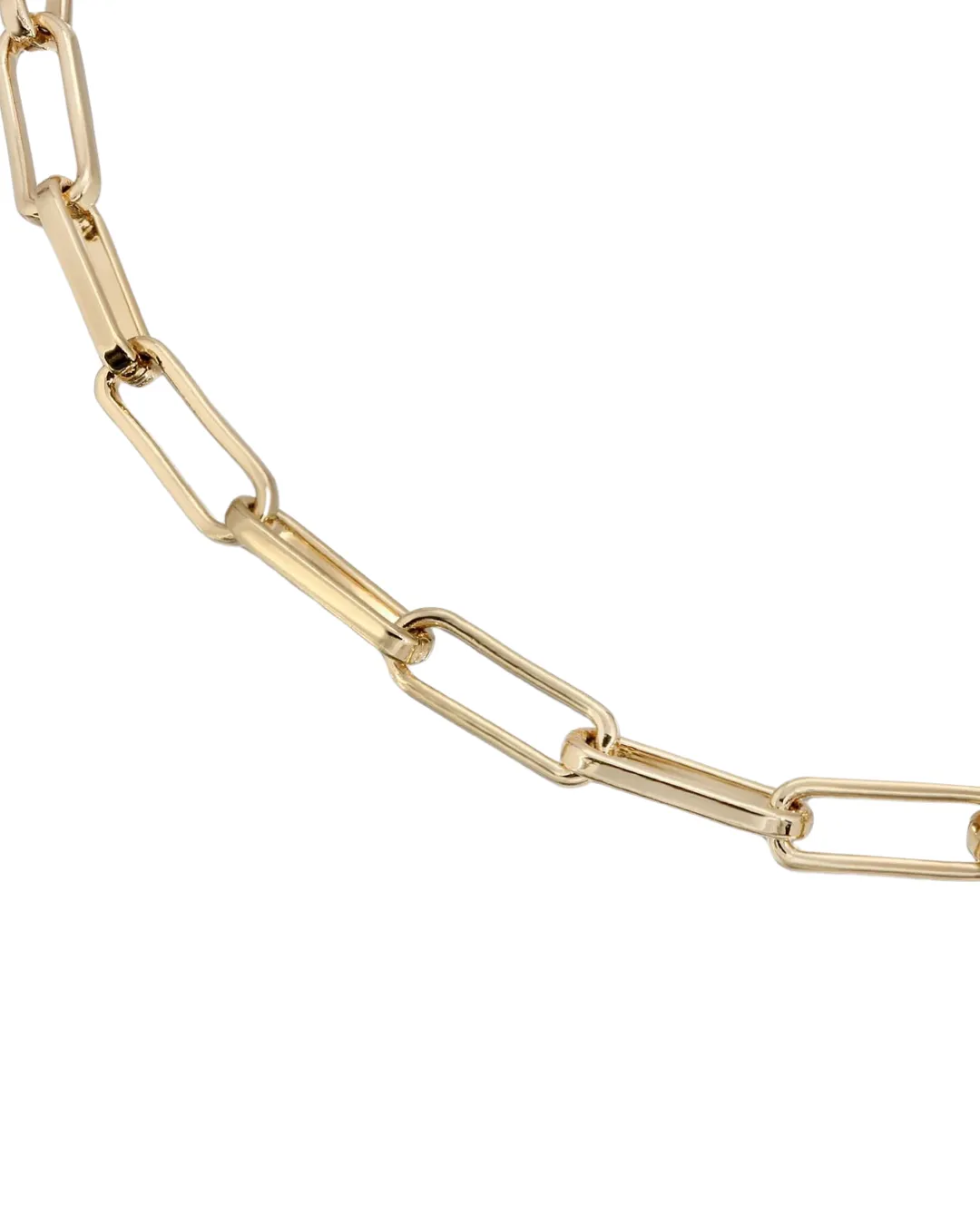 Elongated Link Chain in Gold 30"