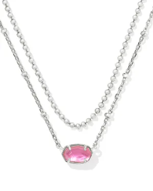Emilie Silver Multi Strand Necklace Azalea Illusion