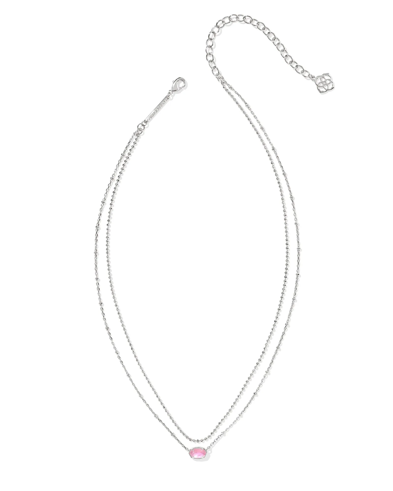 Emilie Silver Multi Strand Necklace Azalea Illusion