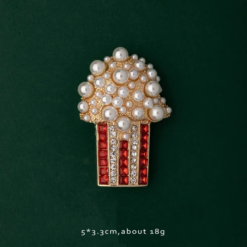 Fashion Animal Plant Lapel Pins Fruits Food Mix Brooches