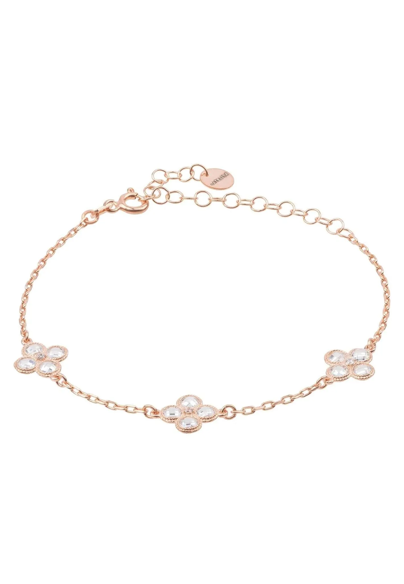 Flower Clover Triple Bracelet Rosegold