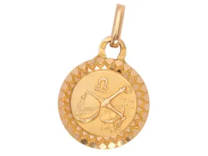French Libra Zodiac Sign Charm in 18k