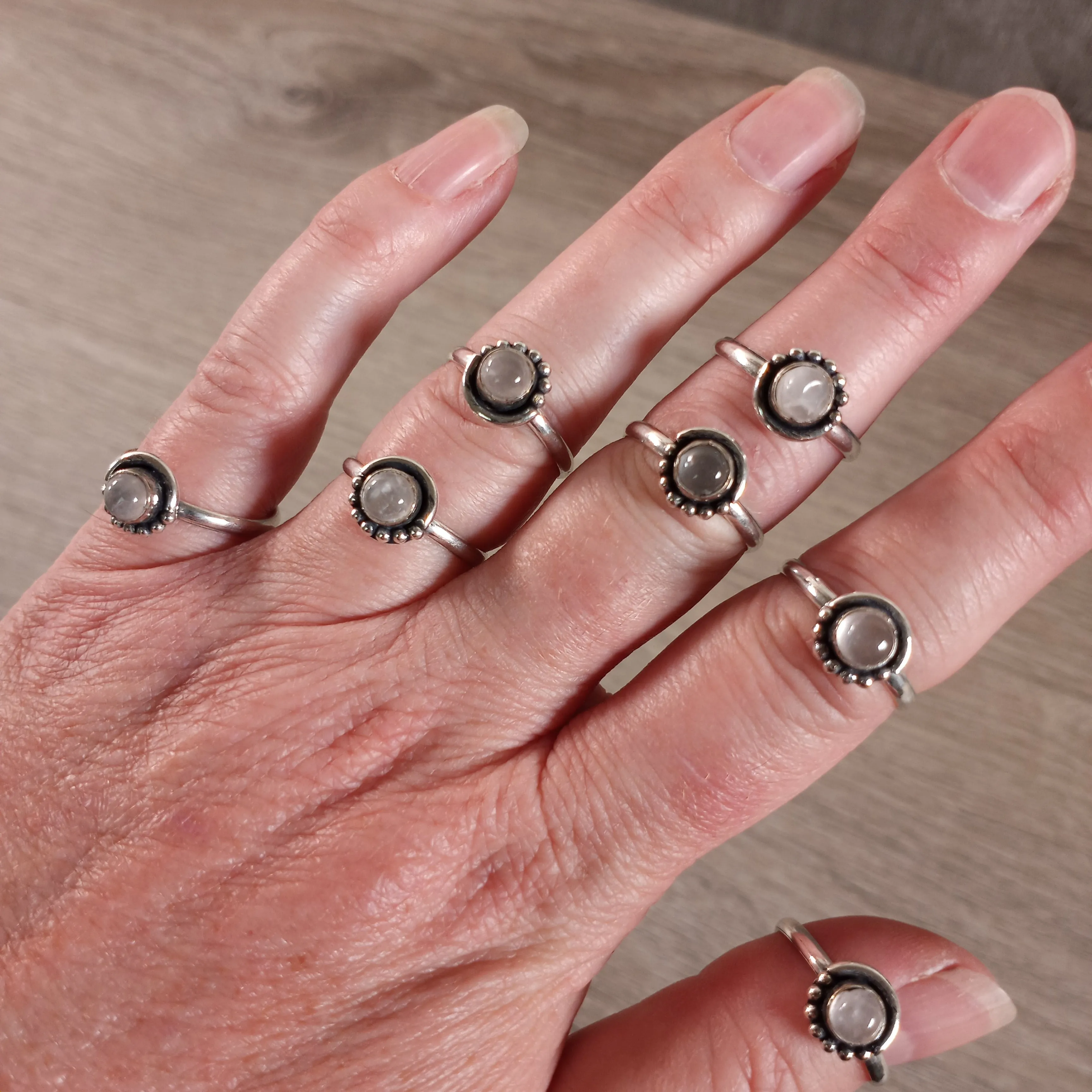 Gemstone Pot Metal Ring by Size Simple Styles