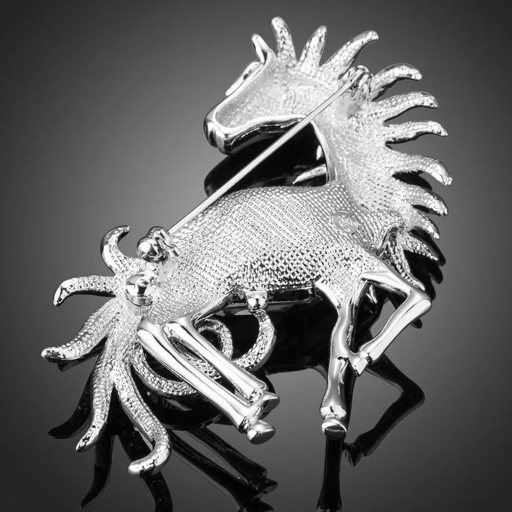 Gift For Horse Lover - Racehorse Pin Brooch