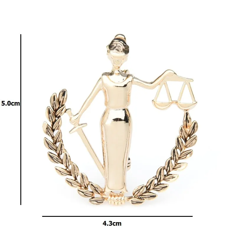 Gold Color Libra Constellation Brooches Women Metal Party Banquet Brooch