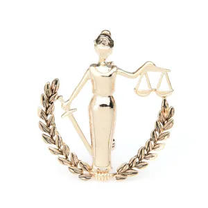 Gold Color Libra Constellation Brooches Women Metal Party Banquet Brooch