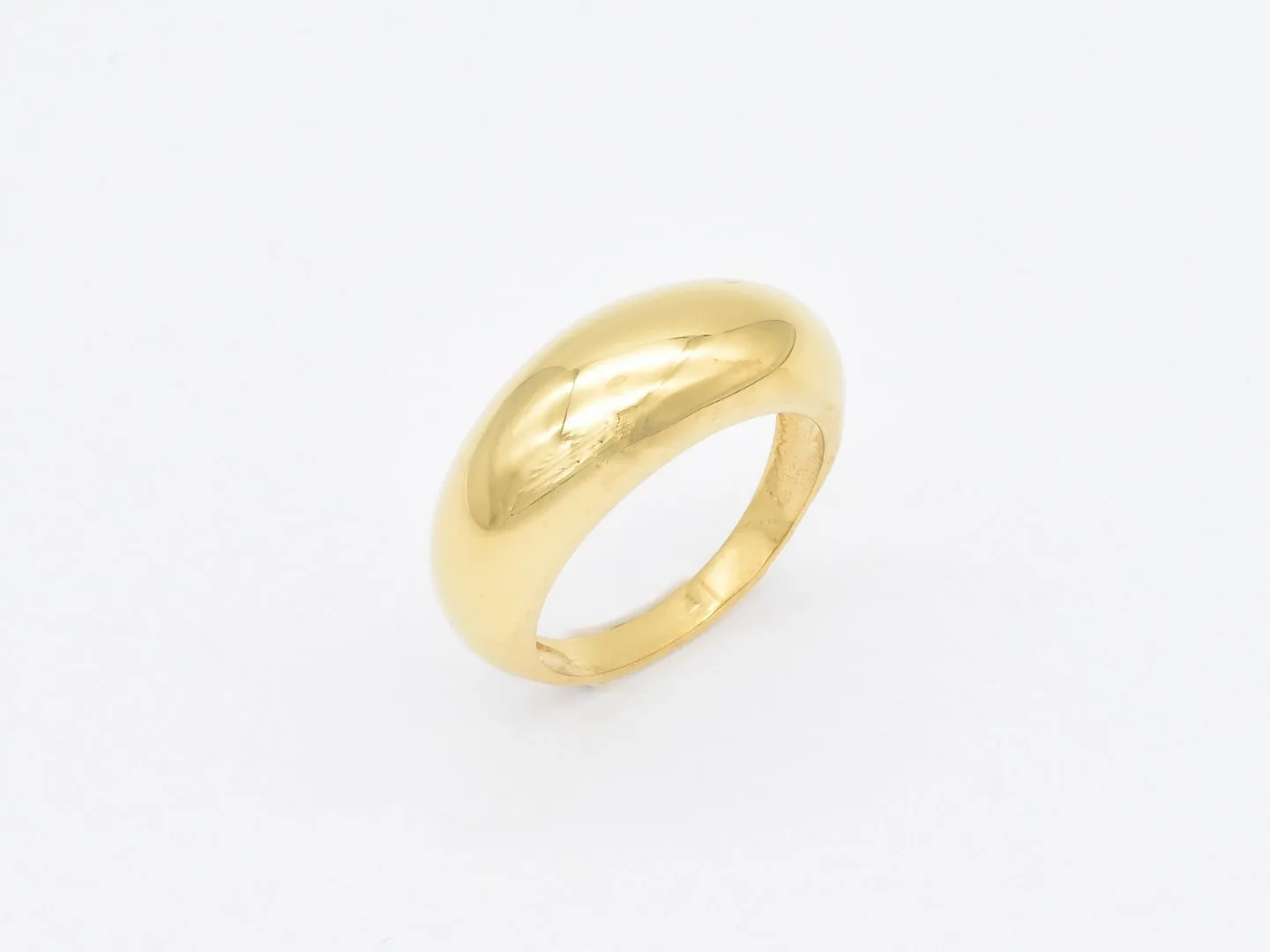 Gold Dome Ring - Modern Dome Band - Chunky Statement Ring