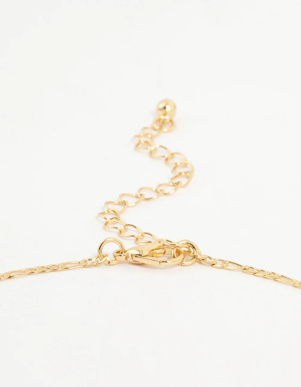 Gold Plated Gothic Mini Cross Necklace