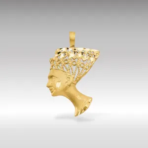 Gold Satin Finish Nefertiti Charm Model-C445