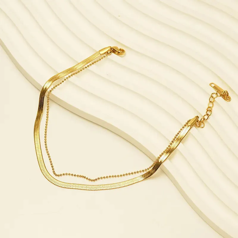 Golden Dreams Layered Anklet