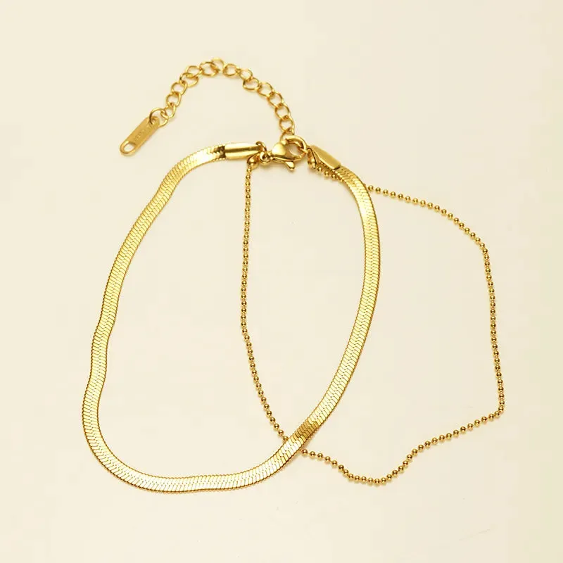 Golden Dreams Layered Anklet
