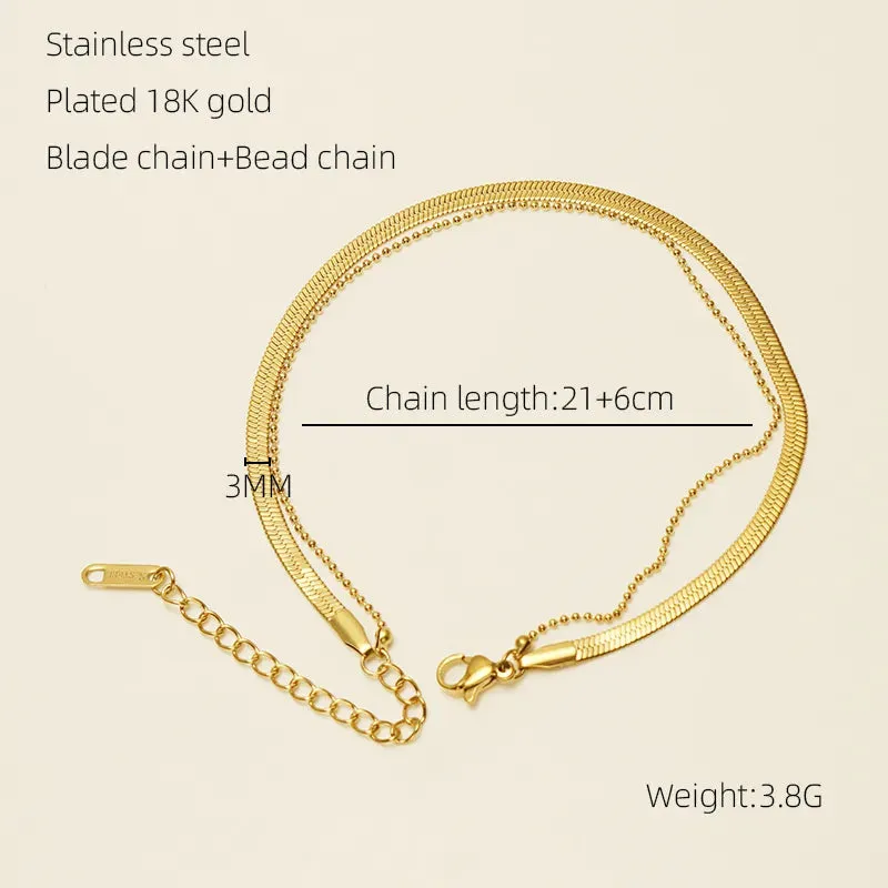 Golden Dreams Layered Anklet