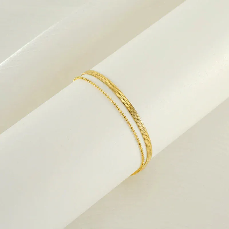 Golden Dreams Layered Anklet