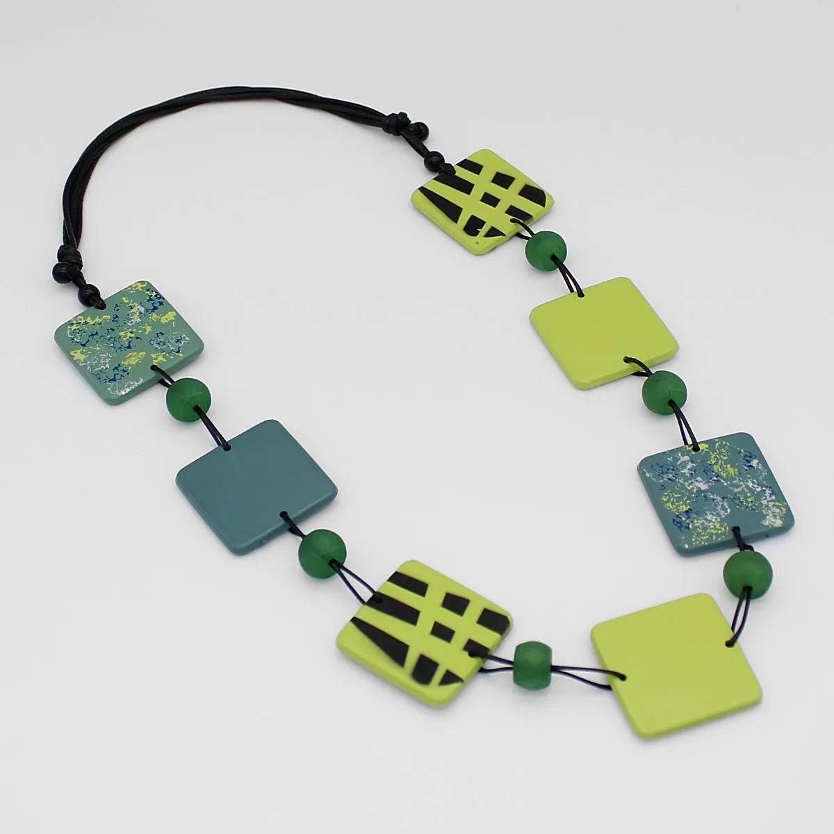 Green Sponge Painted Maren Necklace