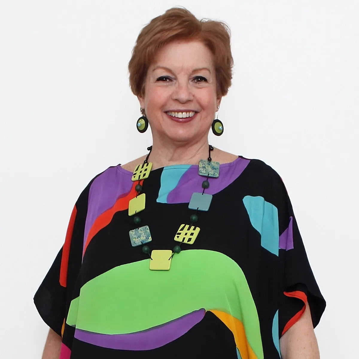 Green Sponge Painted Maren Necklace