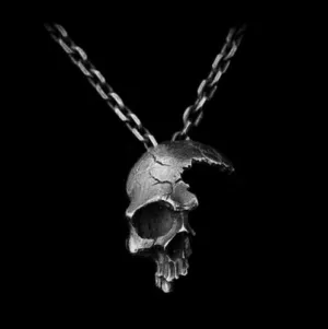 Half Face Skull - Gothic Pendant by The Nevermore