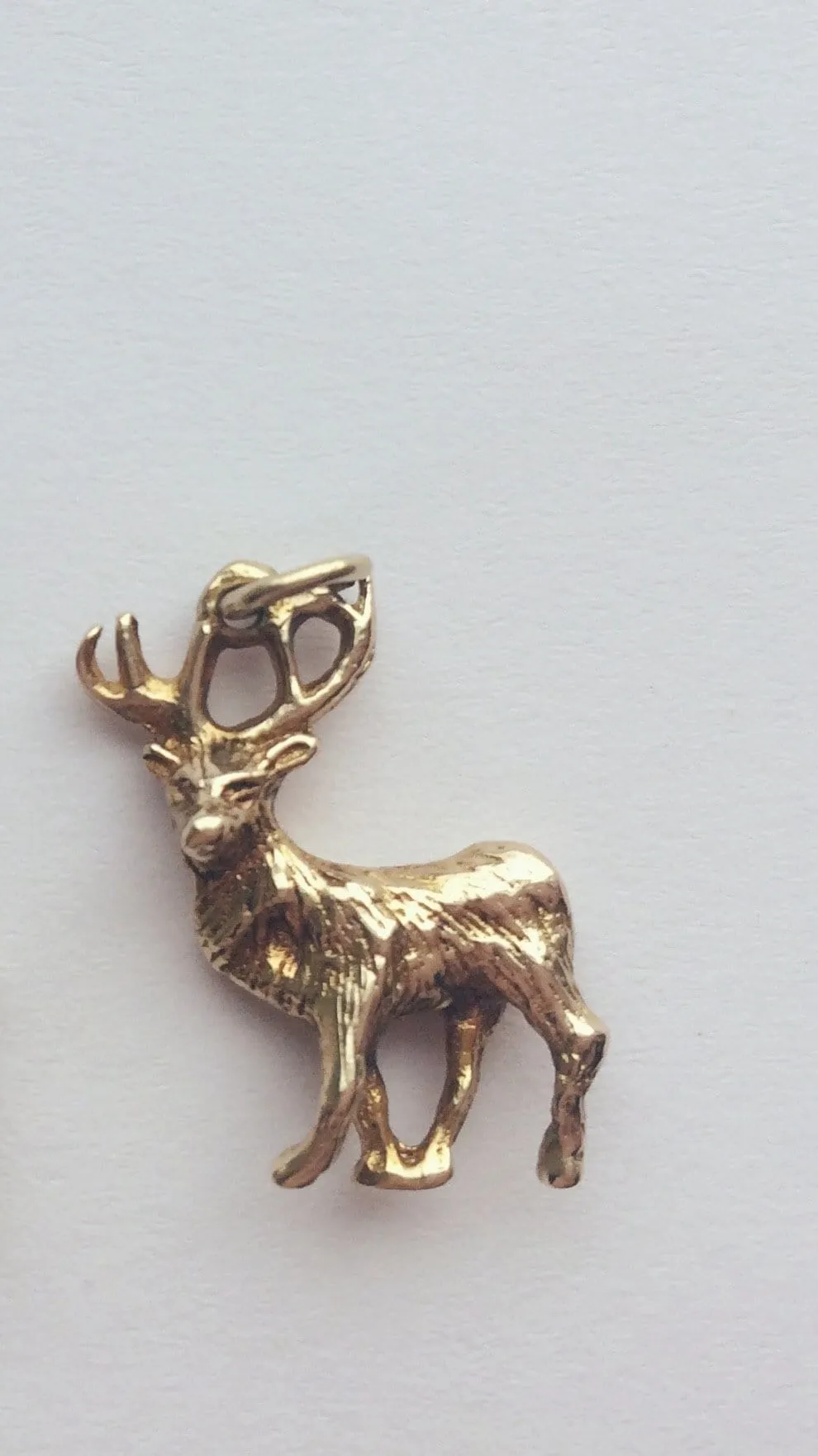 Hallmarked Gold Charm 9 ct Gold Stag Charm / Pendant c.1940