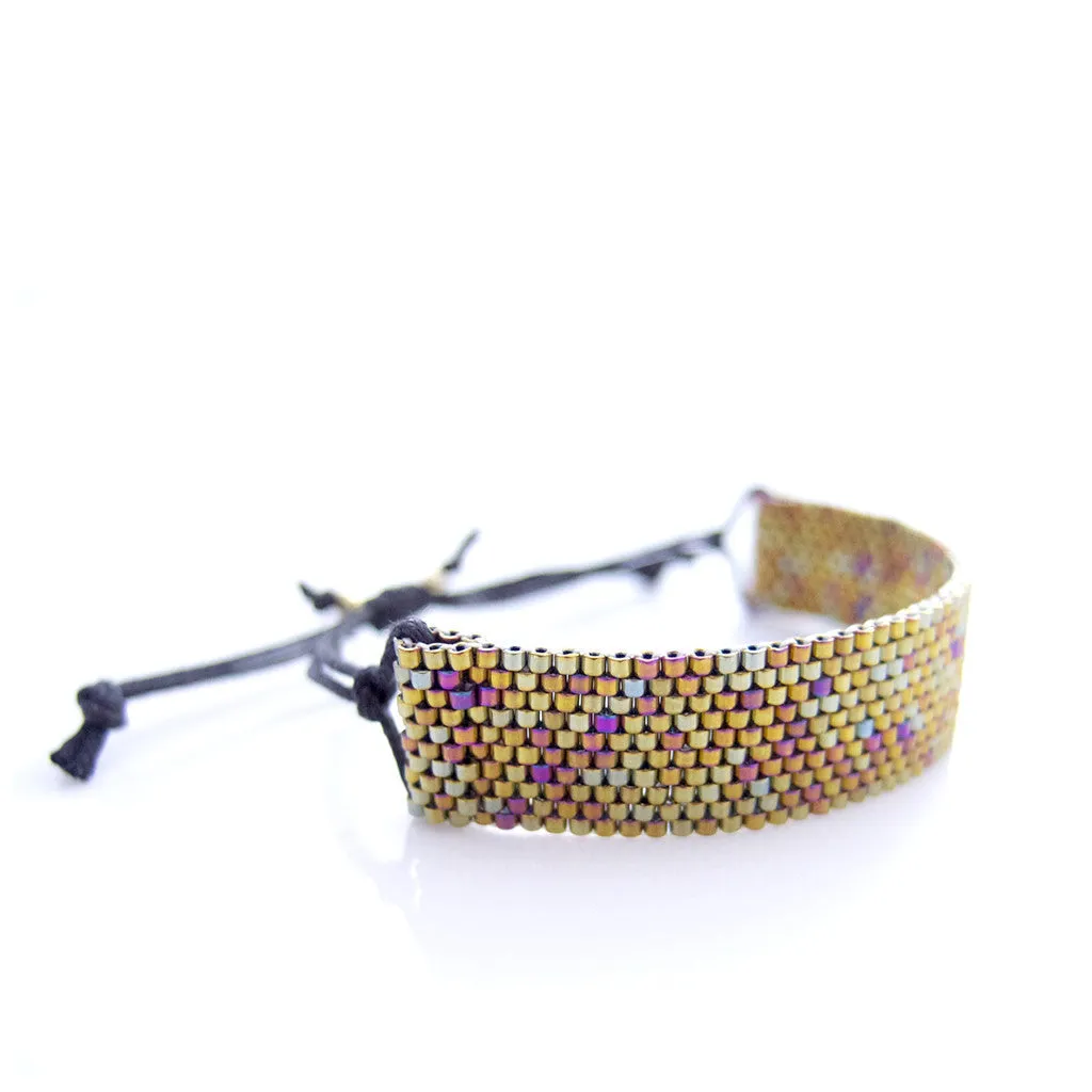 Happy Cord Gold Beaded Bracelet