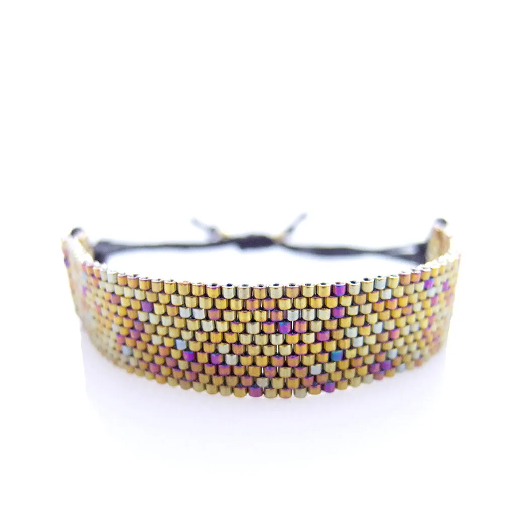 Happy Cord Gold Beaded Bracelet