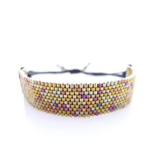 Happy Cord Gold Beaded Bracelet