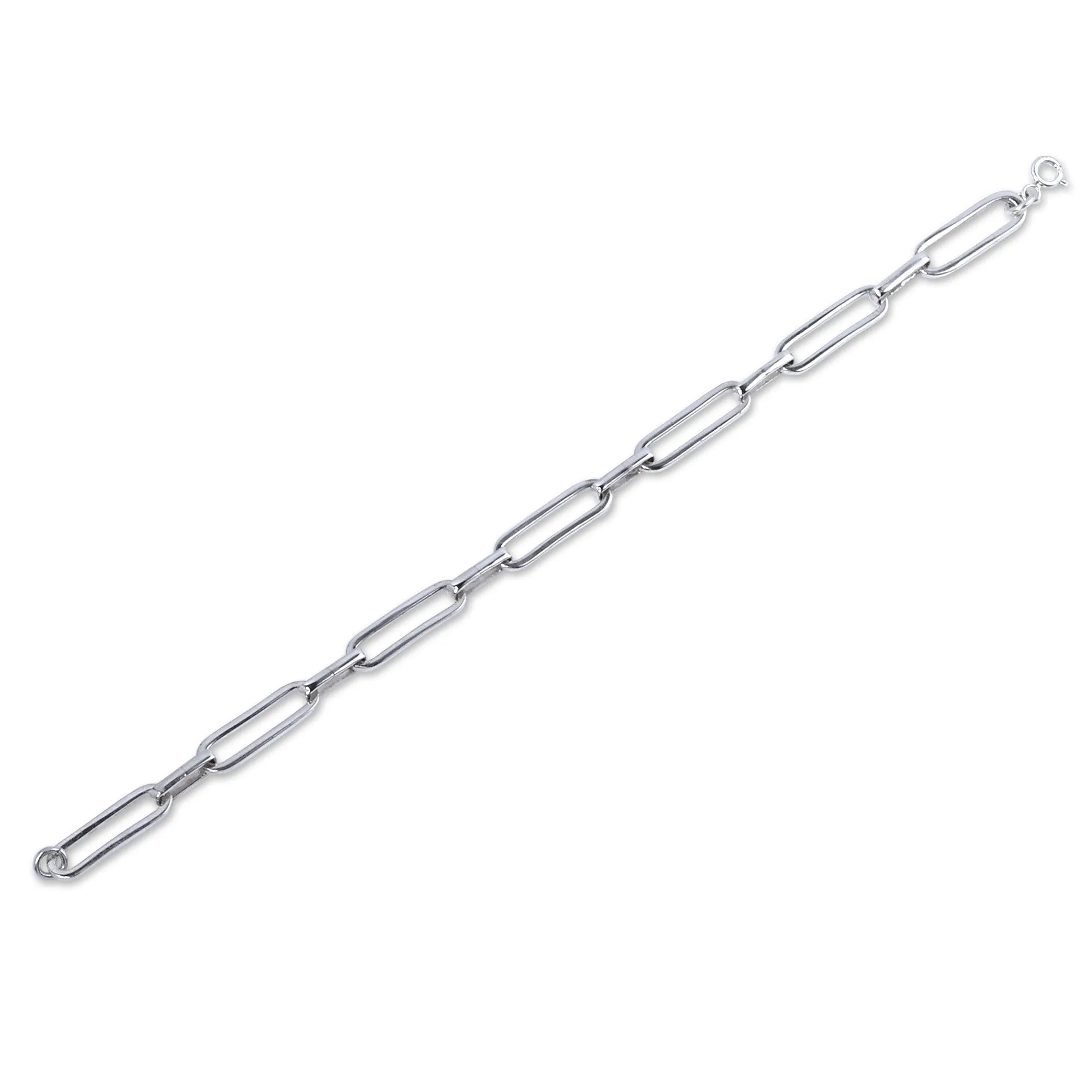 High-Polished Minimalist Sterling Silver Chain Bracelet - Minimalist Pride | NOVICA