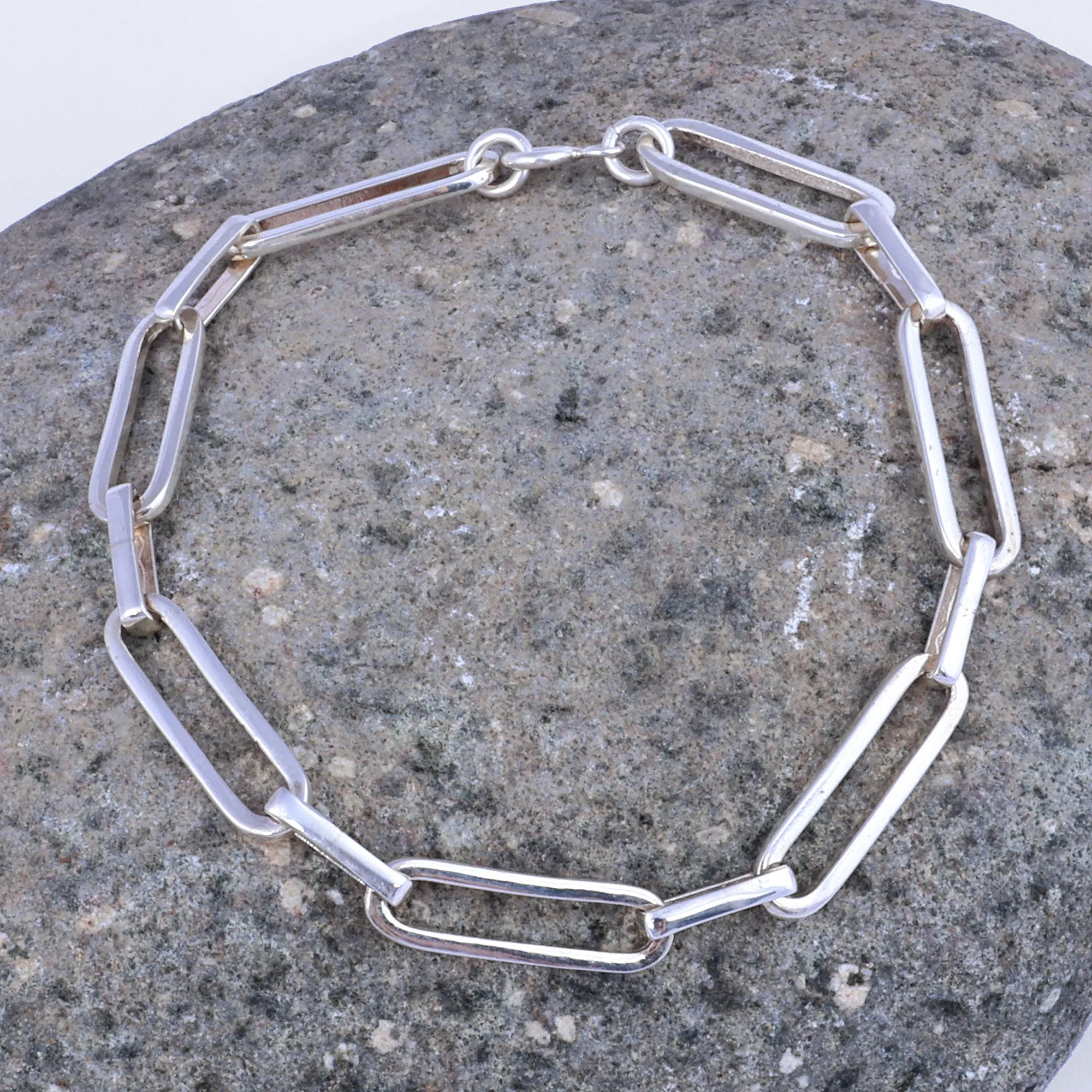 High-Polished Minimalist Sterling Silver Chain Bracelet - Minimalist Pride | NOVICA