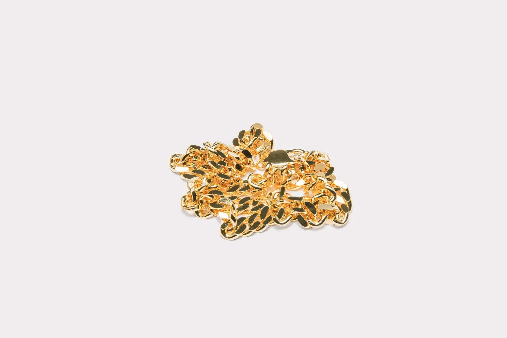 IX Curb Gold Plated Necklace