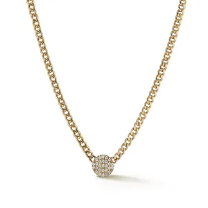 Lauren Joy Cuban Chain Disc Necklace