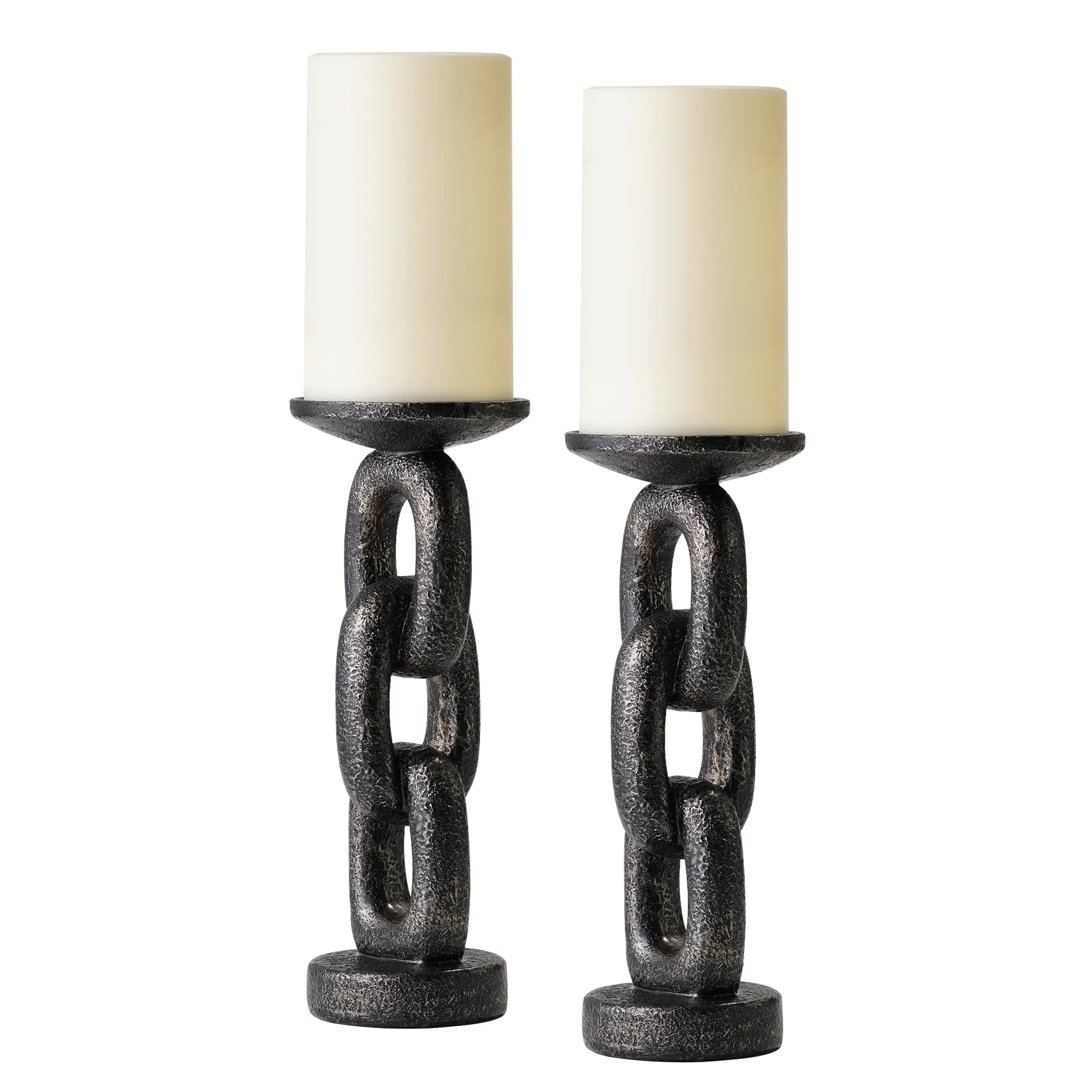 Linked Luminaires 2-Piece Table Top Candle Holders