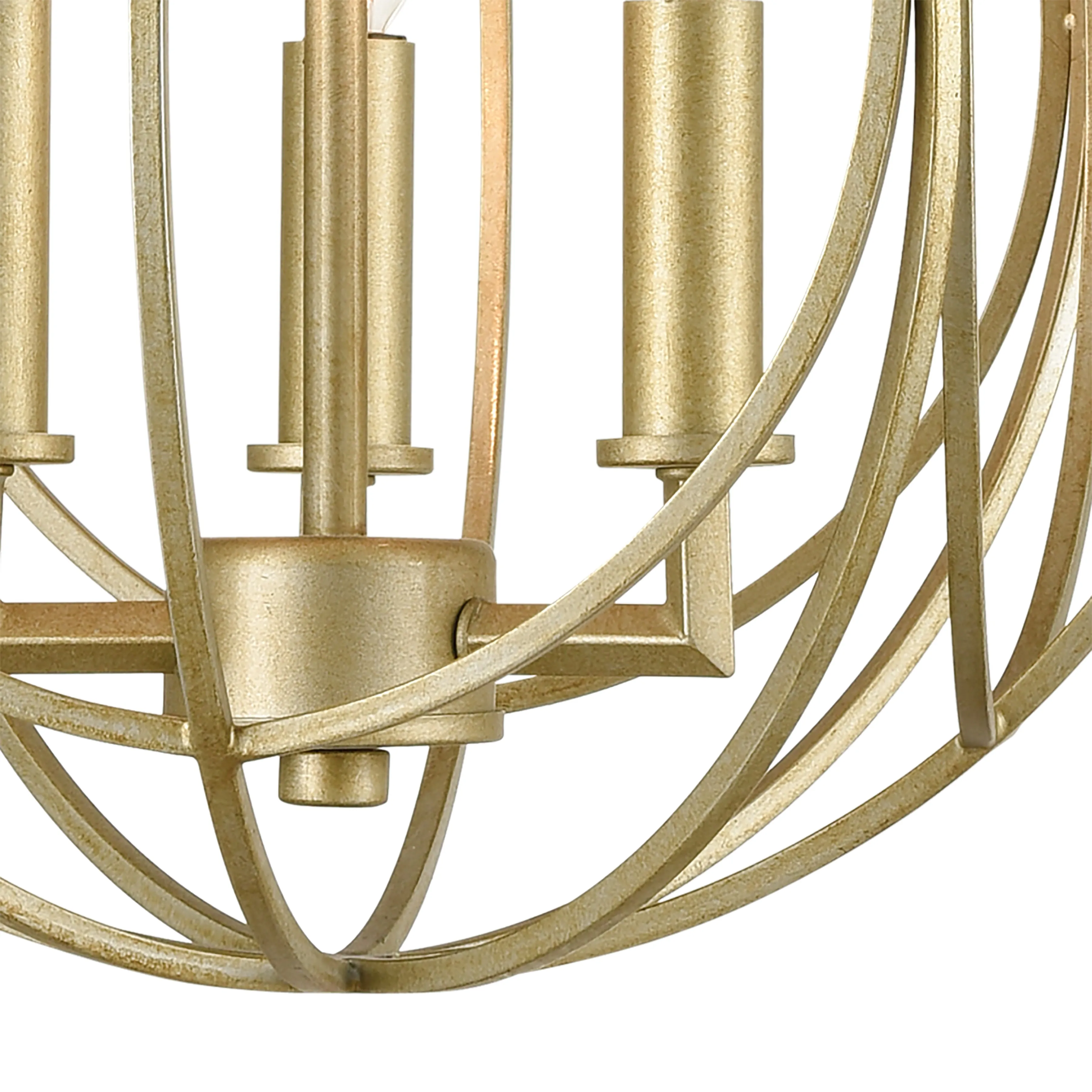 Loughton 14" 3 Light Chandelier in Golden Silver