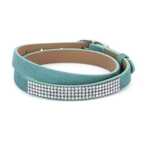 LOVCIA Jewelry Chic Turquoise Crystal-Embellished Wrap Bracelet