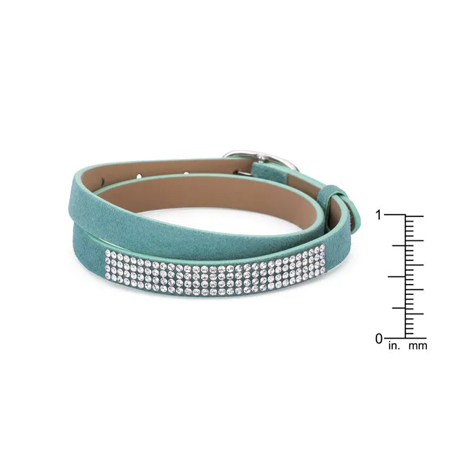 LOVCIA Jewelry Chic Turquoise Crystal-Embellished Wrap Bracelet