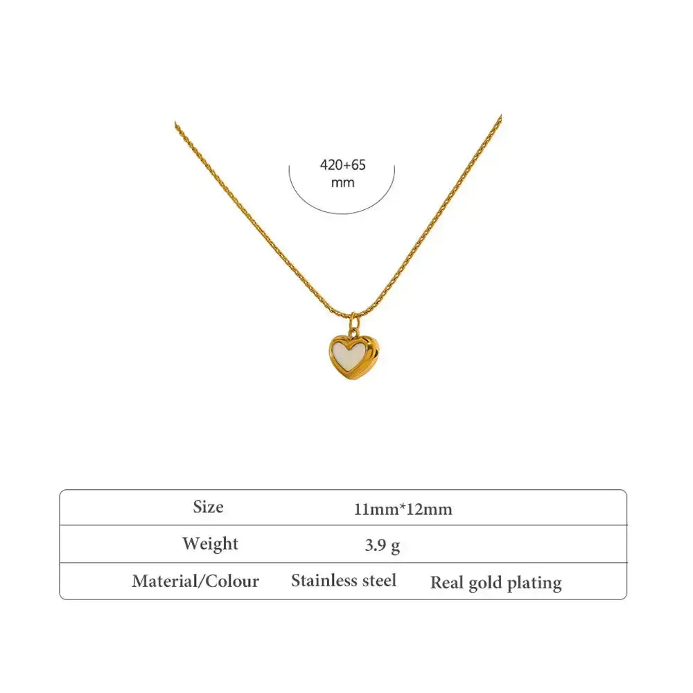 LOVCIA Shell Love Necklace For Women Light Luxury Small And Simple